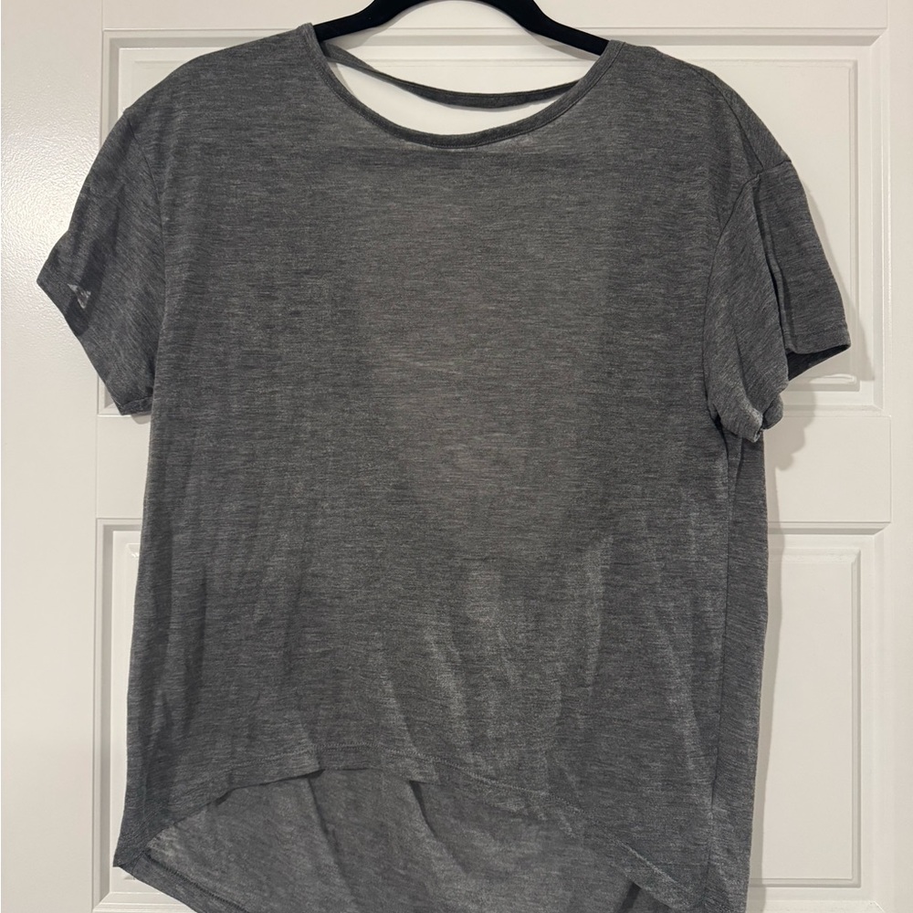 Alternative Gray Asymmetrical Relaxed T-Shirt